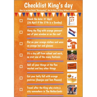 11796 Checklist King's day - Engelstalig